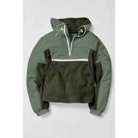 Azura Exchange Fleece Patchwork Color Block Zip Funnel Neck Sweatshirt - XL thumbnail