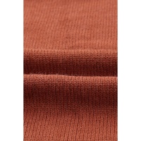 Brown Open Front Woven Texture Knitted Cardigan with Pockets - L thumbnail
