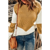 Two-Tone Chevron Pullover Sweater - L thumbnail