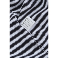 Contrast Trimmed Striped Drop Shoulder Sweater - M thumbnail