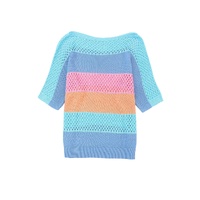 Azura Exchange Colorblock Striped Knitted Top - XL thumbnail