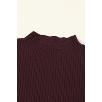 Mineral Red Patch Pocket Ribbed Knit Short Sleeve Sweater - XL thumbnail