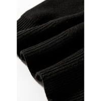 Black Halloween Pumpkin Face Pattern Drop Shoulder Sweater - M thumbnail