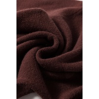 Coffee Slim Fit Mock Neck Side Slit Sweater Dress - L thumbnail