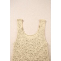 Apricot Textured U Neck Slim Fit Sweater Vest - XL thumbnail