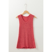 Flamingo Textured Knit U Neck Slim Fit Sweater Vest - M thumbnail