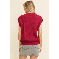Racing Red Game Day Rugby Football Season Sweater Vest - S thumbnail