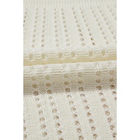White Eyelet Crochet Sleeveless V Neck Beach Dress - S thumbnail