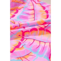 Rose O-ring Joint Leafy Print High Waist Monokini - M thumbnail