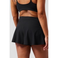 Black Solid Color High Waist Wide Leg Swim Bottom - L thumbnail