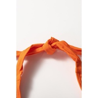 Carrot 3pcs Tropical Contrast Trim Halter Bikini Set with Cover up - S thumbnail