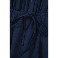 Navy Blue Solid Chest Pockets Tunic Shirt Mini Dress - XL thumbnail