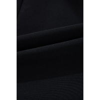 Black Contrast Bowknot Applique Crew Neck Sleeveless Mini Dress - M thumbnail