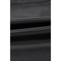 Black Faux Leather Loose T-shirt Dress - M thumbnail