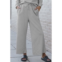 Gray Ultra Loose Textured 2pcs Slouchy Outfit - M thumbnail
