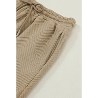 Khaki Ultra Loose Textured 2pcs Slouchy Outfit - S thumbnail
