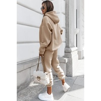 Pale Khaki Chunky Two-piece Hooded Sweatsuit - XL thumbnail