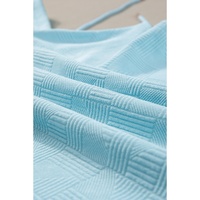 Beau Blue Textured Cropped Hoodie and Shorts Set - XL thumbnail