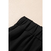 Black Contrast Trim Tee and Shorts Set - S thumbnail