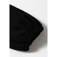 Black Textured Puff Sleeve Top and Pants Set - S thumbnail