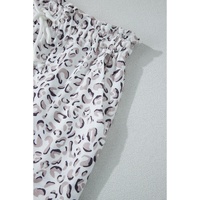 White Classic Leopard Hoodie and Shorts Set - L thumbnail