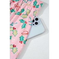 Multicolour Floral Christmas Pajamas Set - M thumbnail
