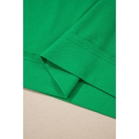 Bright Green Two Tone Contrast Textured Crewneck Tee and Shorts Set - XL thumbnail