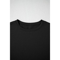 Black 2pcs Cropped Tee and Ruffle High Waist Skort Set - S thumbnail