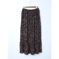 Azura Exchange Floral Ruffled Crop Top and Maxi Skirt Set - 2XL thumbnail