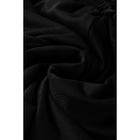 Black Zipper Flutter Sleeve Drawstring High Waist Jumpsuit - L thumbnail