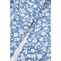 Sky Blue Boho Floral High Waist Long Skirt with Side Split - XL thumbnail