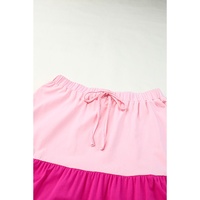 Azura Exchange Tiered Drawstring Maxi Skirt - L thumbnail