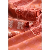 Red Bohemian Mix Print Long Flared Skirt - M thumbnail