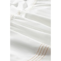 White Contrast Stitching Trim Knotted High Waist A-Line Mini Skirt - M thumbnail