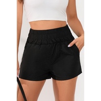 Azura Exchange Elastic High Waist Side Pockets Shorts - L thumbnail