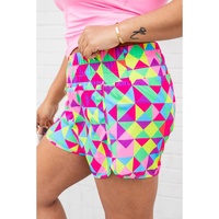 Azura Exchange Geometric High Waisted Athletic Shorts - XL thumbnail