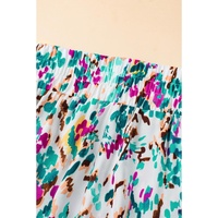 Light Blue Leopard High Waisted Athletic Shorts - XL thumbnail