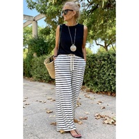 Azura Exchange Striped Wide Leg Pants - S thumbnail