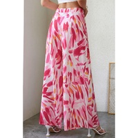 Azura Exchange Abstract Floral Print Wide Leg Pants - 8 US thumbnail