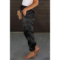 Azura Exchange Pocketed Satin Drawstring Pants - S thumbnail