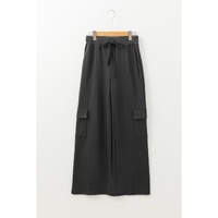 Carbon Grey Cargo Pockets Drawstring Sweatpants - L thumbnail
