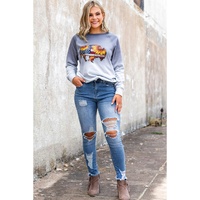 Azura Exchange Distressed Skinny Jeans - L thumbnail