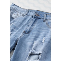 Azura Exchange Distressed Jeans with Buttoned Pockets - S thumbnail