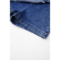 Sail Blue Acid Wash Asymmetric Twisted Wrapped Zipped Denim Skort - 4 US thumbnail