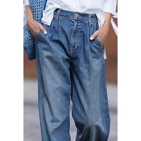 Azura Exchange Relaxed Fit Denim Trousers - 10 US thumbnail