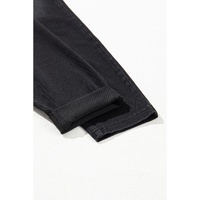 Black Arched Waist Stretchy Slim Fit Jeggings - S thumbnail