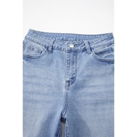 Beau Blue Mineral Wash Raw Hem High Waist Flared Jeans - 10 US thumbnail