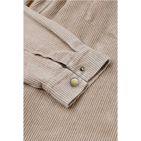 Azura Exchange Khaki Patchwork Hooded Corduroy Shacket - M thumbnail