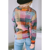 Multicolor Brushed Checked Western Buttoned Jacket - M thumbnail