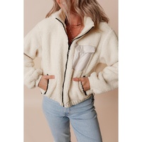 Jet Stream Zip-up Pocketed Hooded Sherpa Jacket - L thumbnail